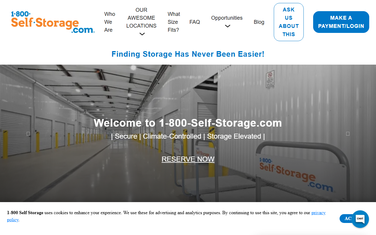 1800selfstorage.com screenshot