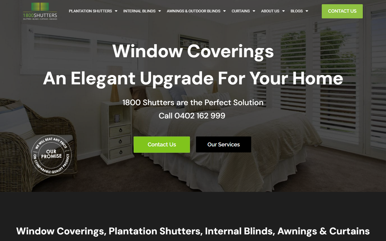 1800shutters.com screenshot