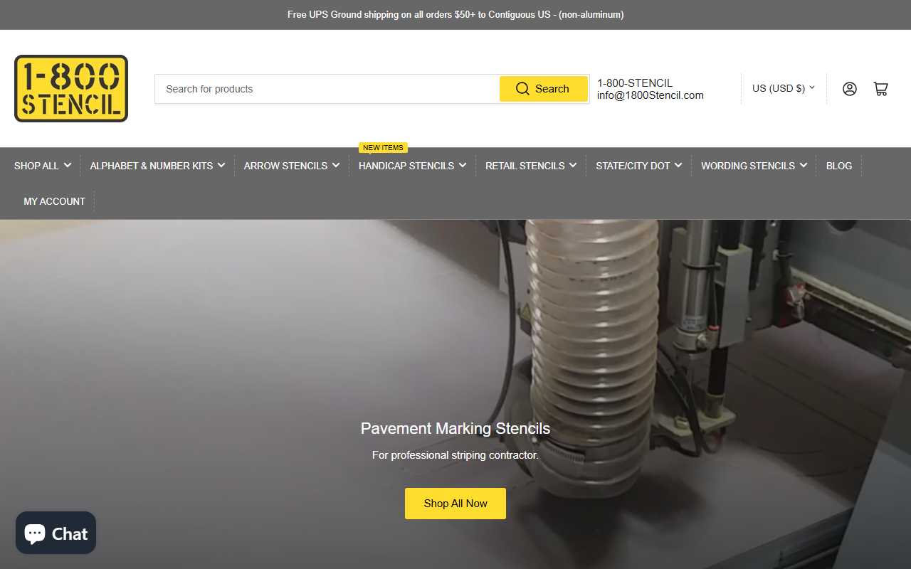 1800stencils.com screenshot