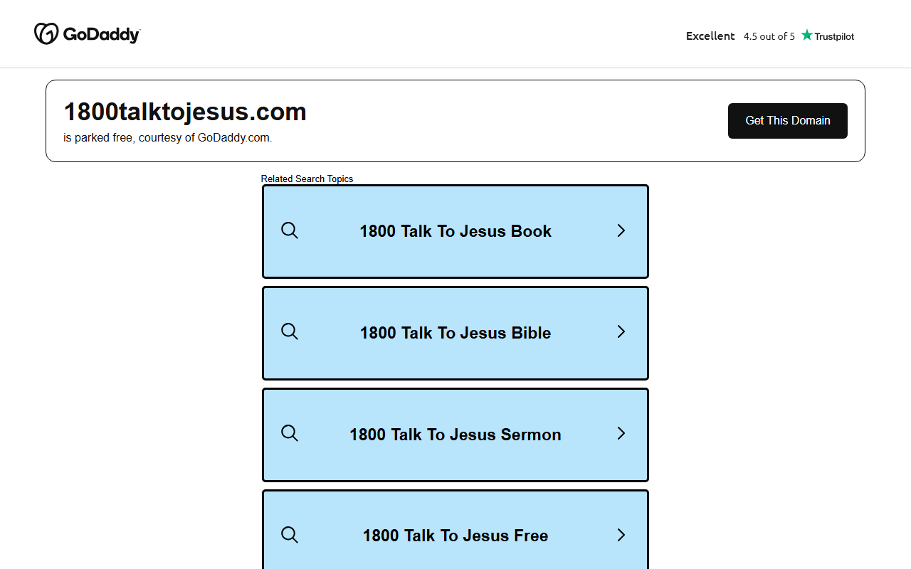 1800talktojesus.com screenshot
