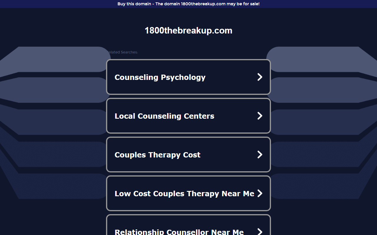 1800thebreakup.com screenshot