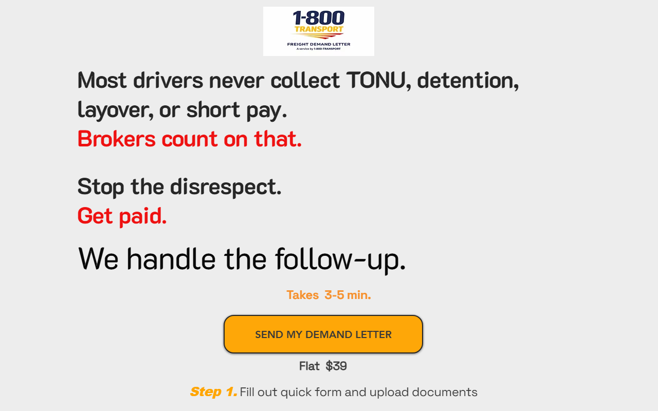 1800transport.com screenshot
