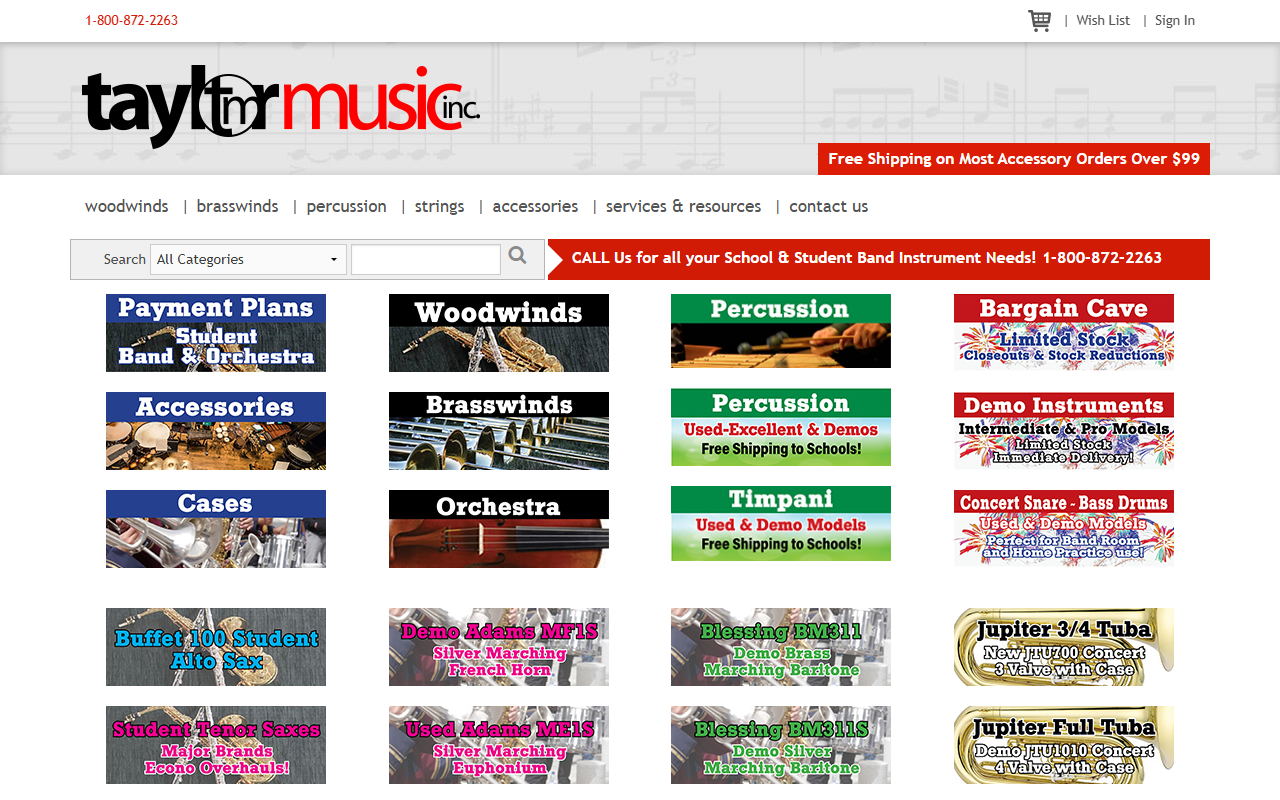 1800usaband.com screenshot