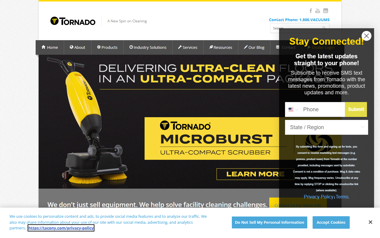1800vacuums.com screenshot
