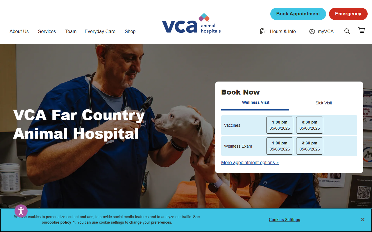 1800veterinary.com screenshot