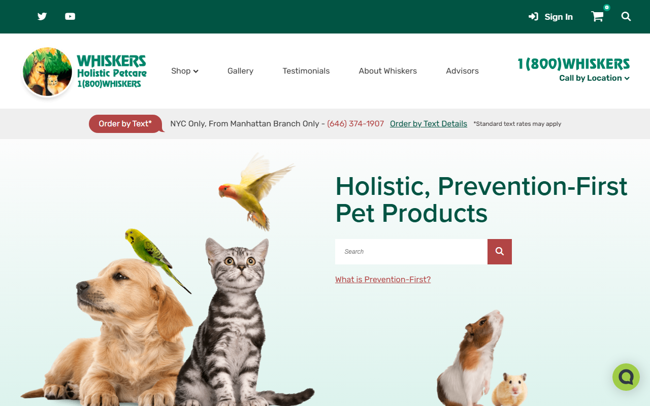 1800whiskers.com screenshot