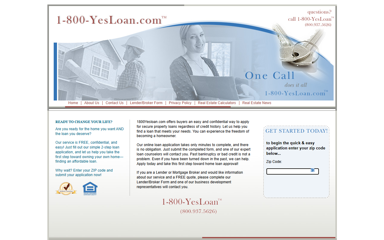 1800yesloan.com screenshot