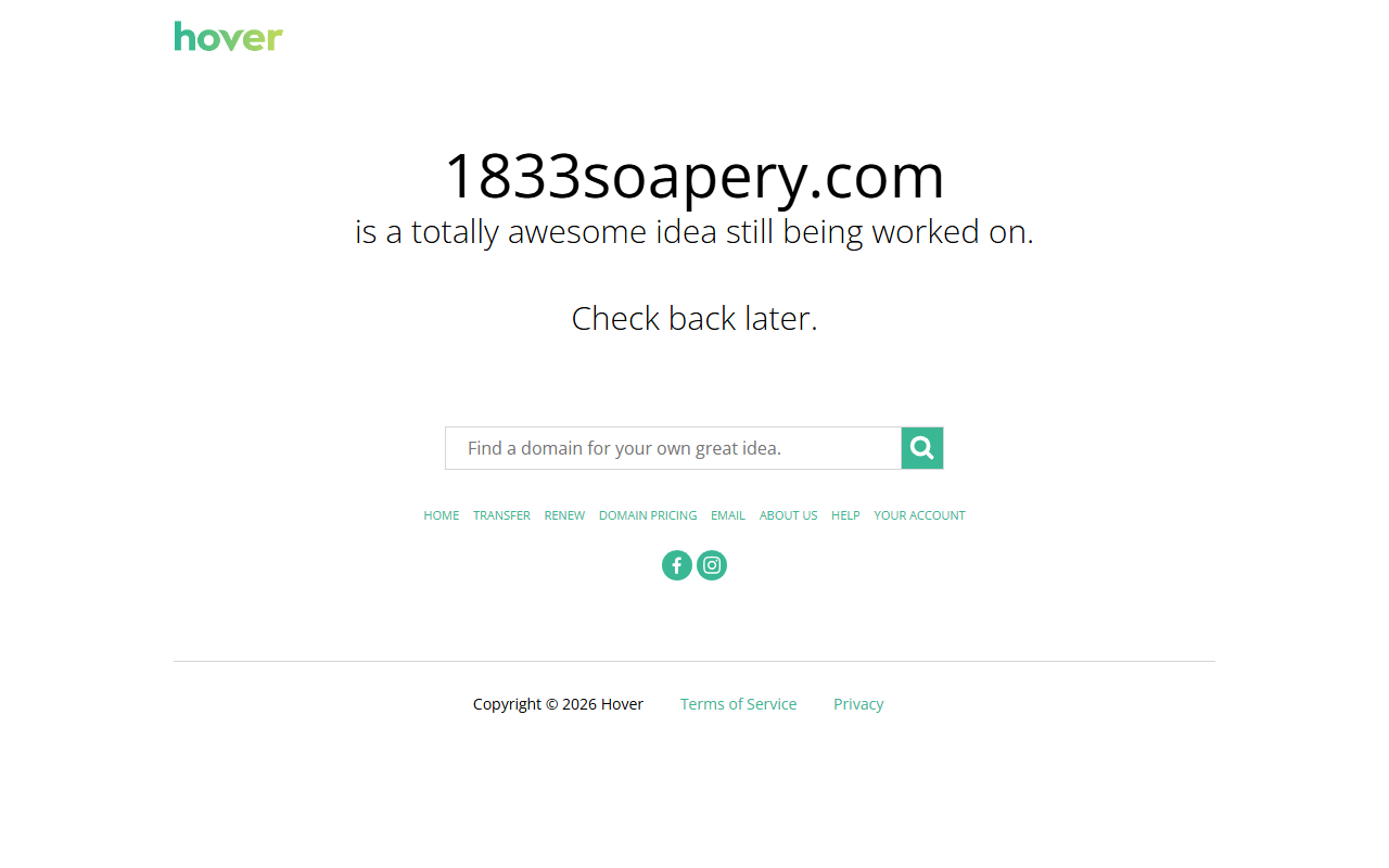 1833soapery.com screenshot