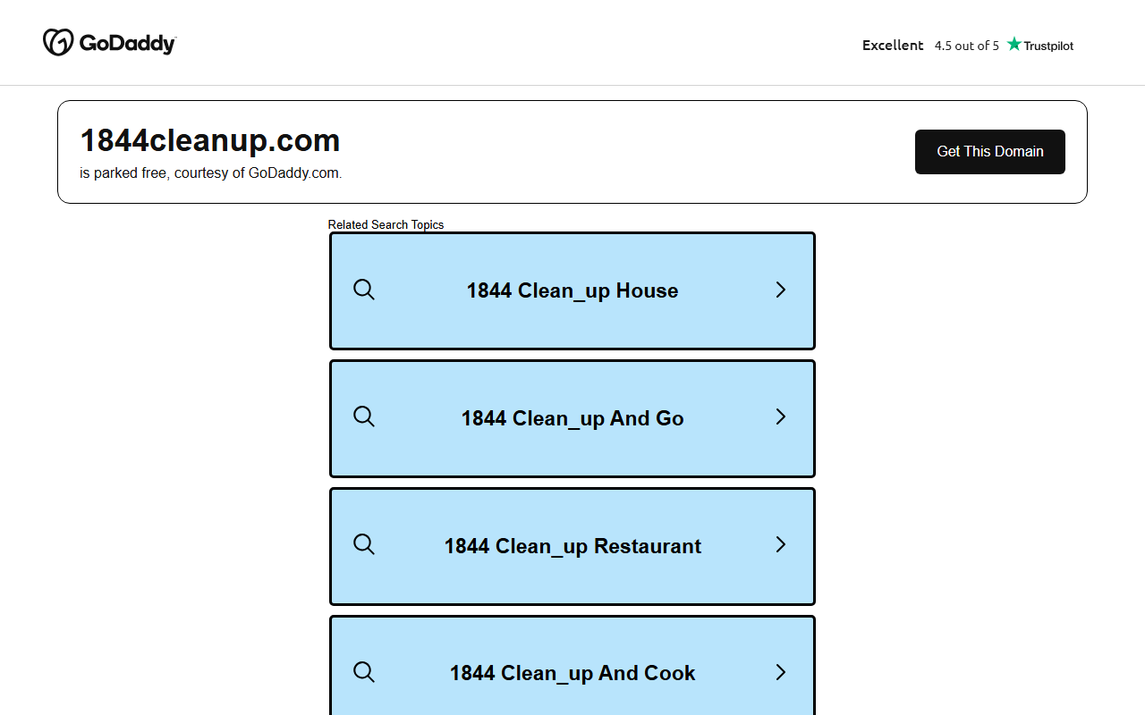 1844cleanup.com screenshot