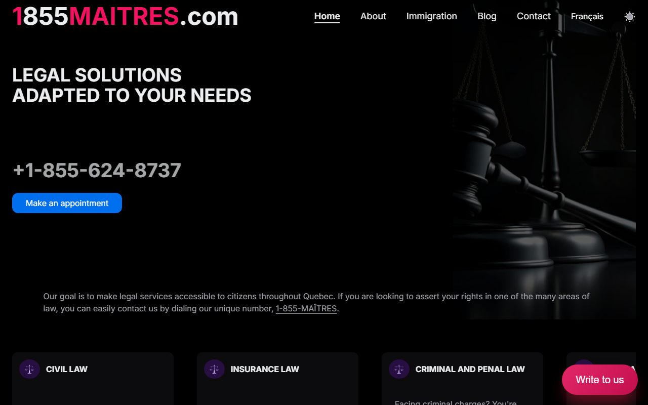 1855maitres.com screenshot