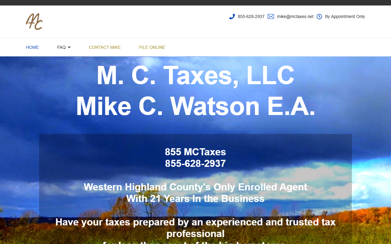 1855mctaxes.com screenshot