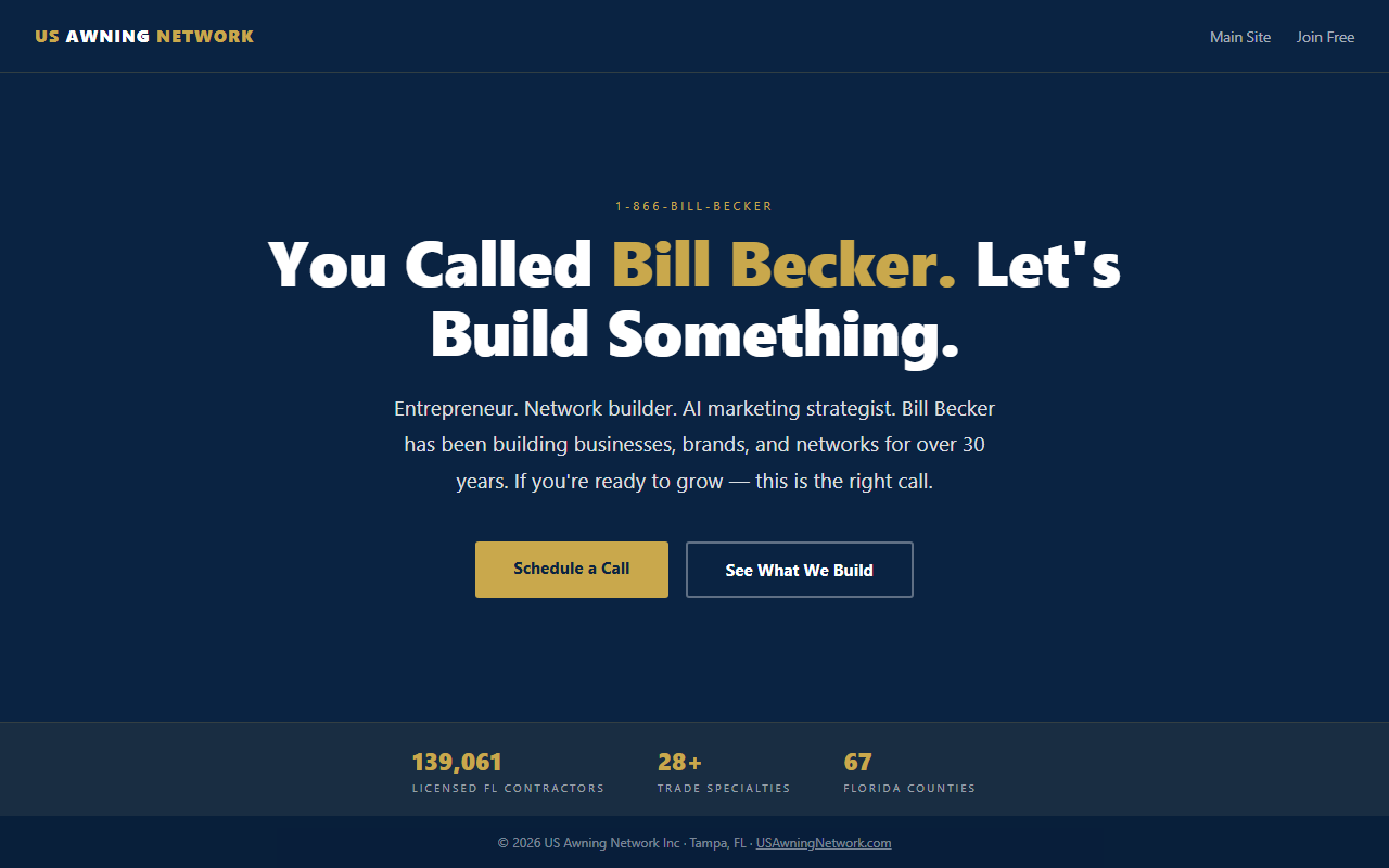 1866billbecker.com screenshot