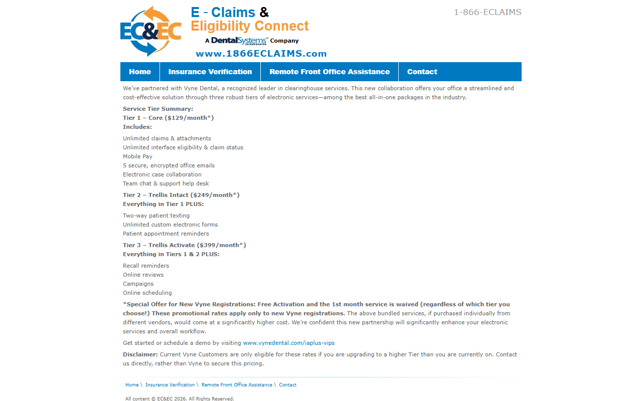 1866eclaims.com screenshot