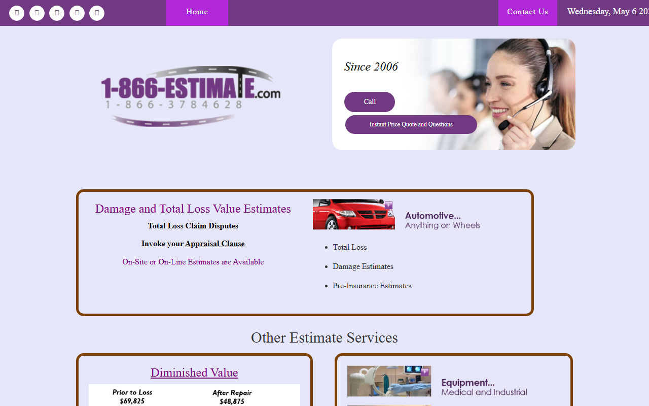 1866estimates.com screenshot