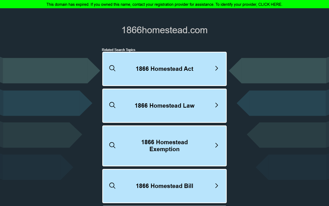1866homestead.com screenshot