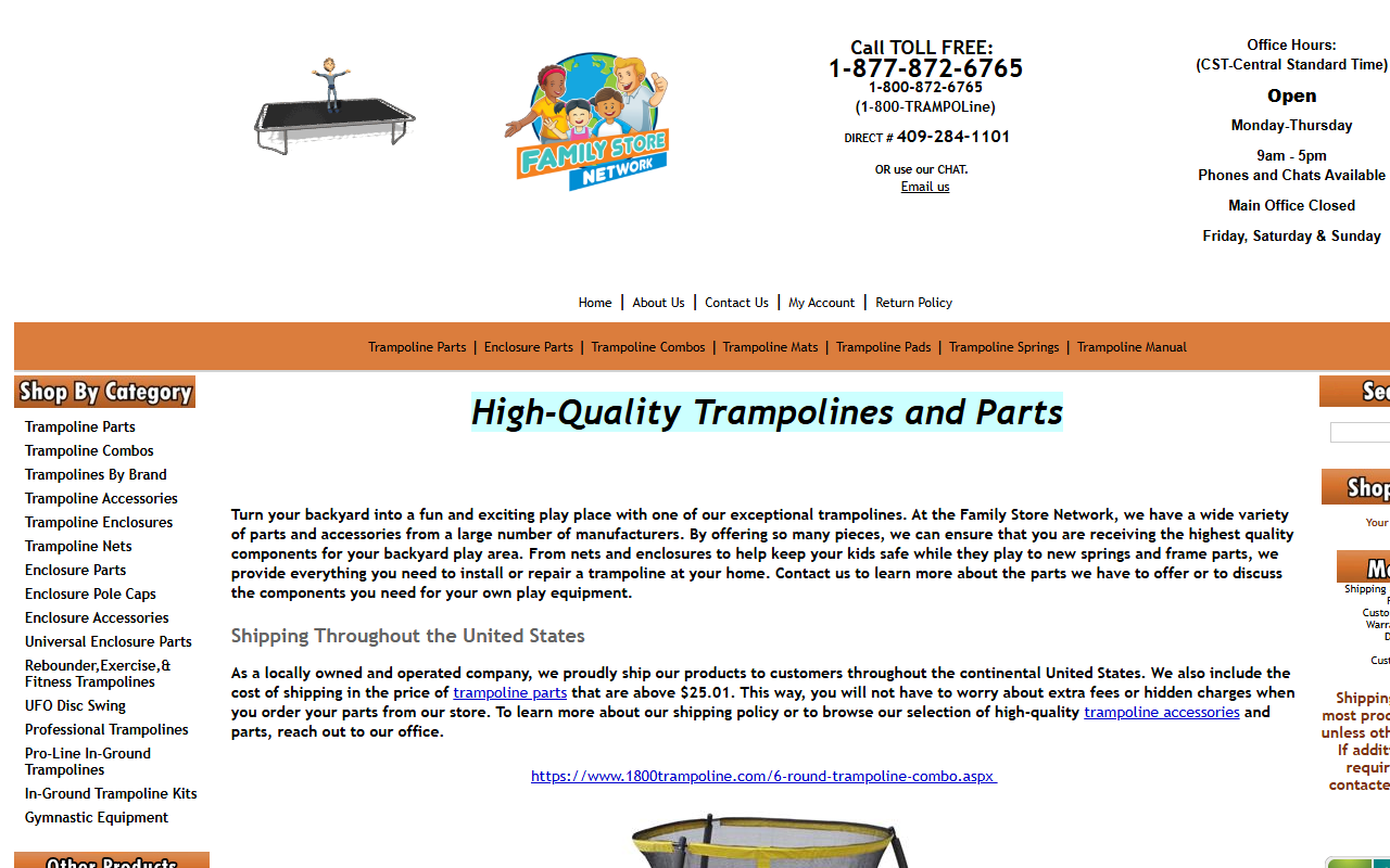 1866trampoline.com screenshot