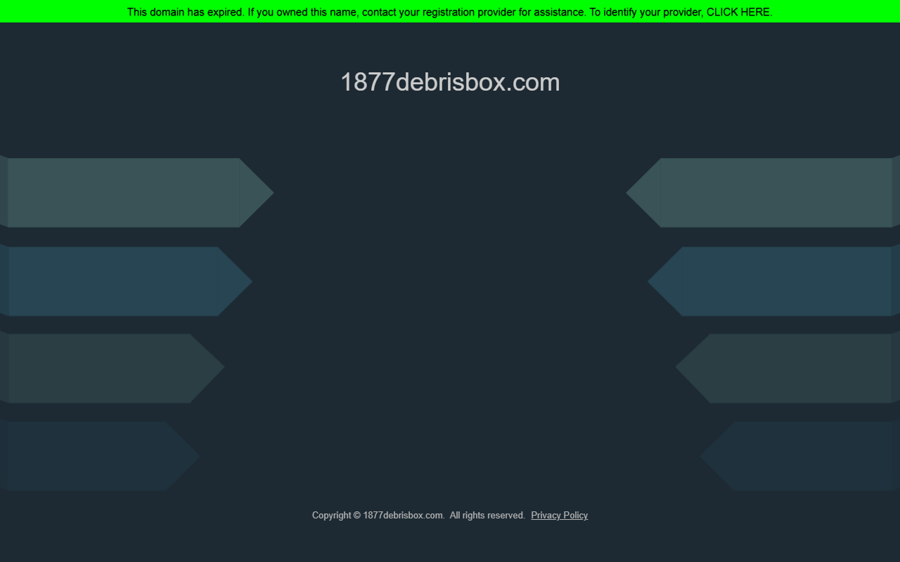 1877debrisbox.com screenshot