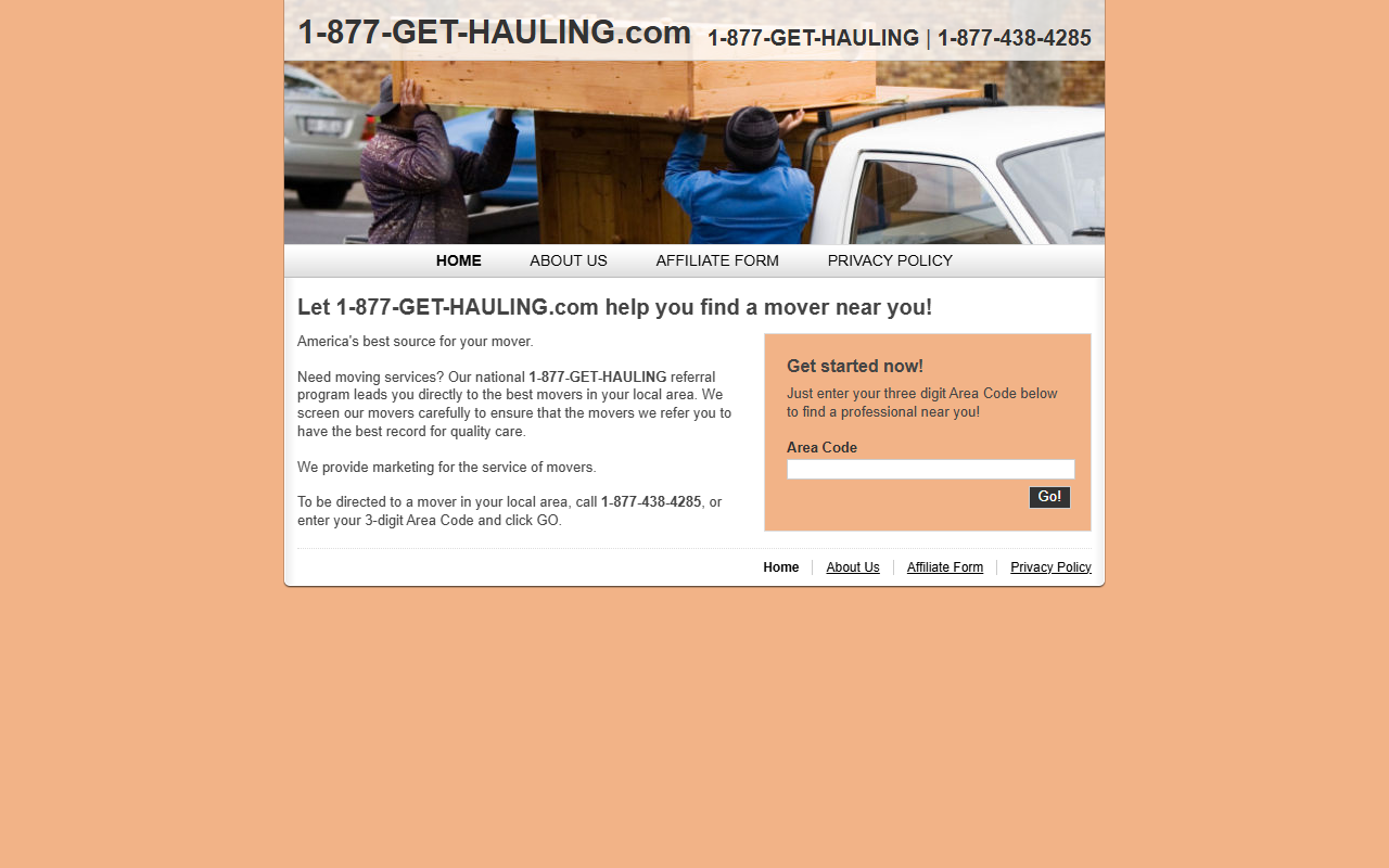 1877gethauling.com screenshot