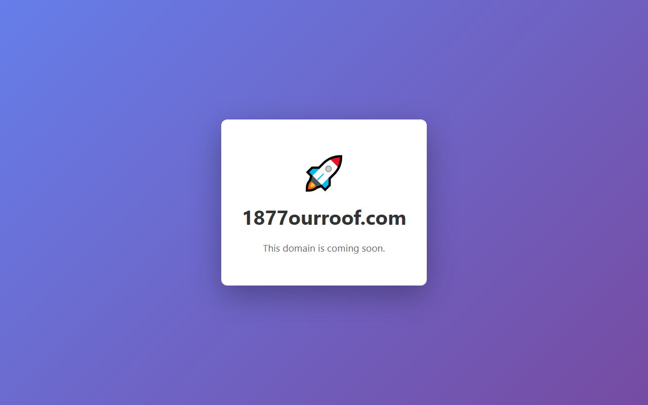 1877ourroof.com screenshot