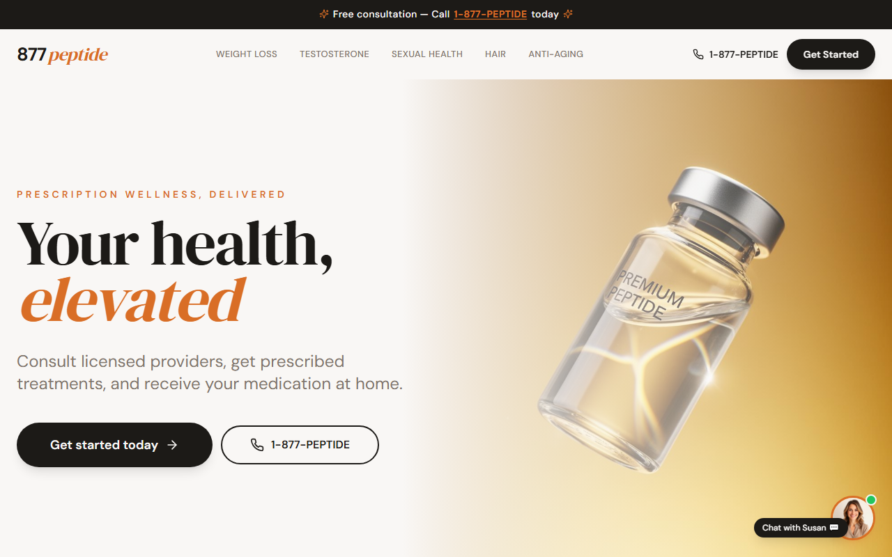 1877peptides.com screenshot