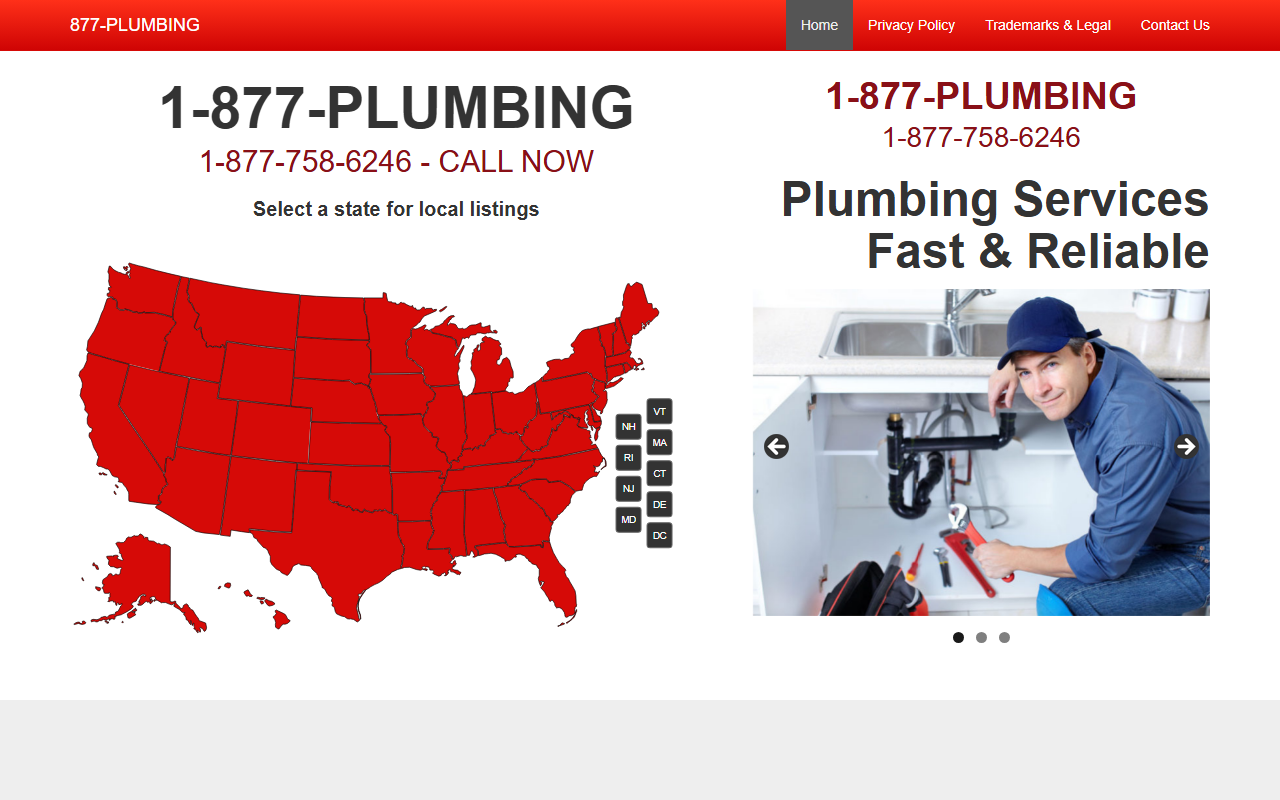 1877plumbing.com screenshot