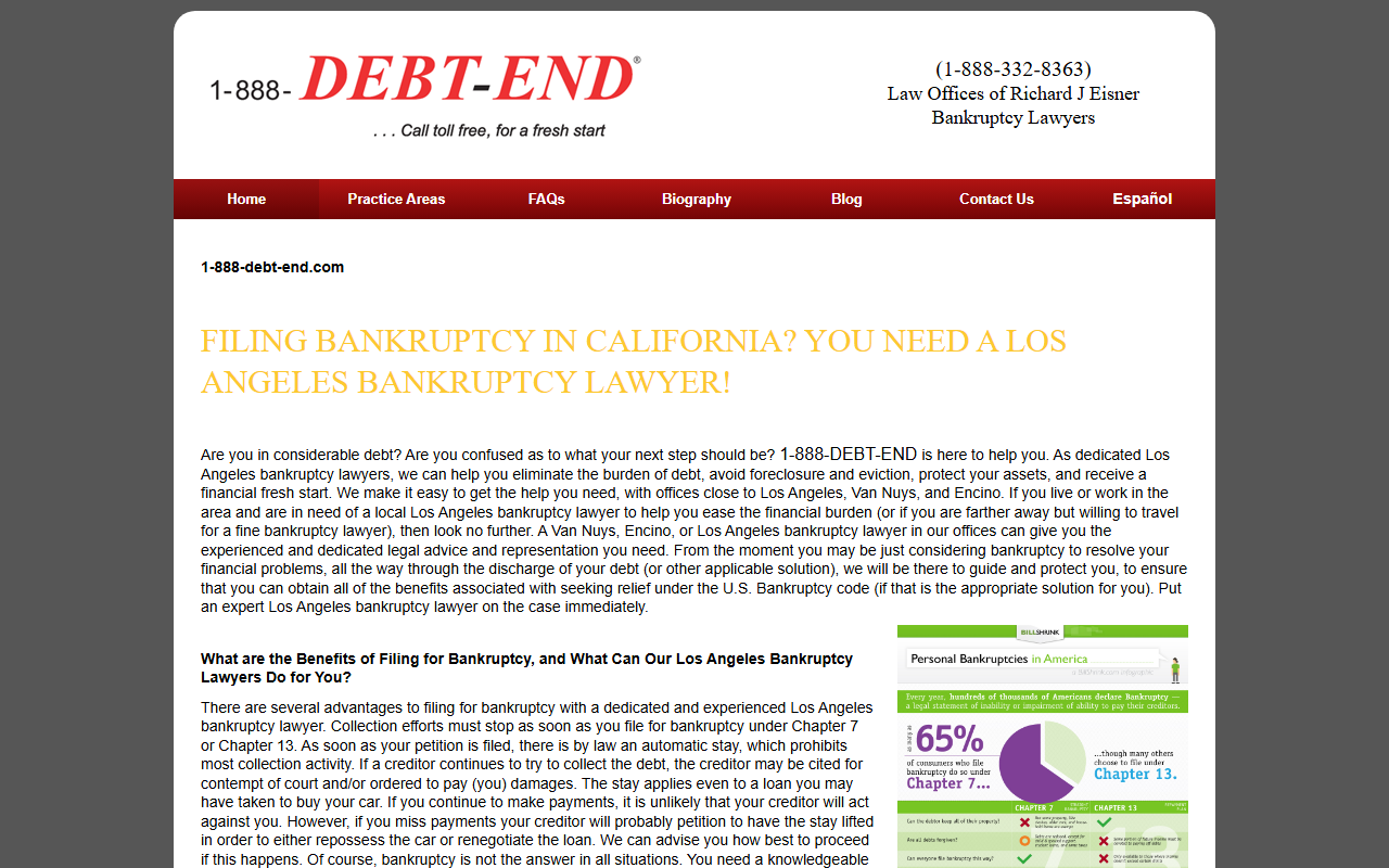 1888debtend.com screenshot