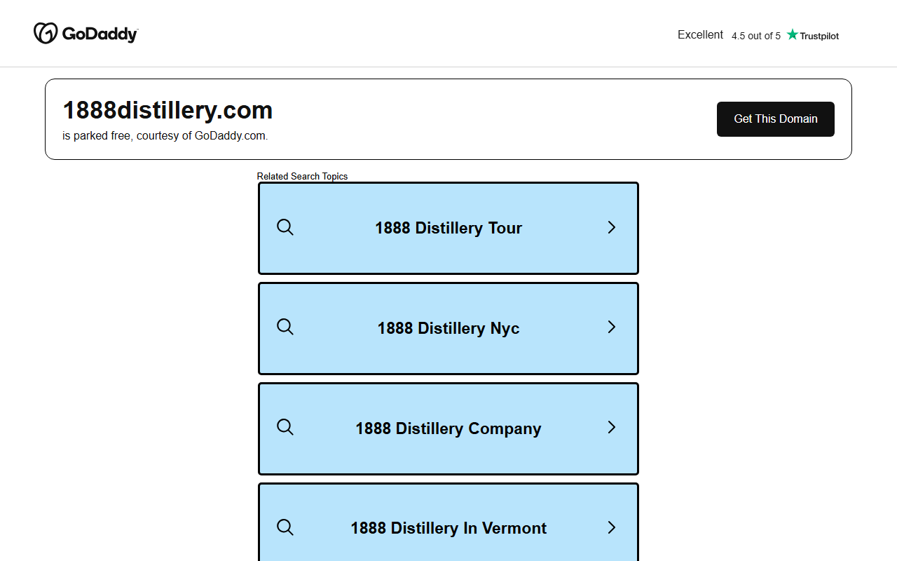 1888distillery.com screenshot