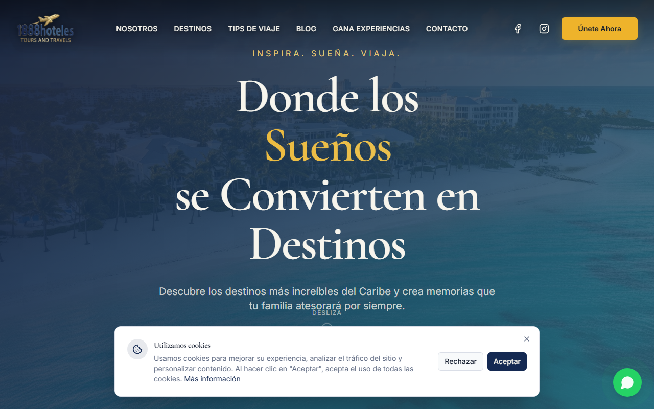 1888hoteles.com screenshot
