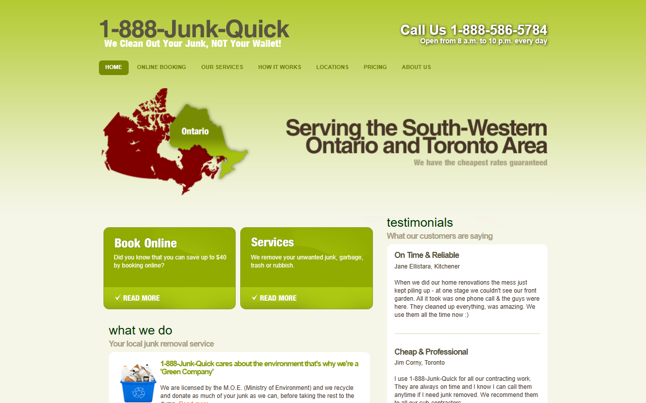 1888junkquick.com screenshot