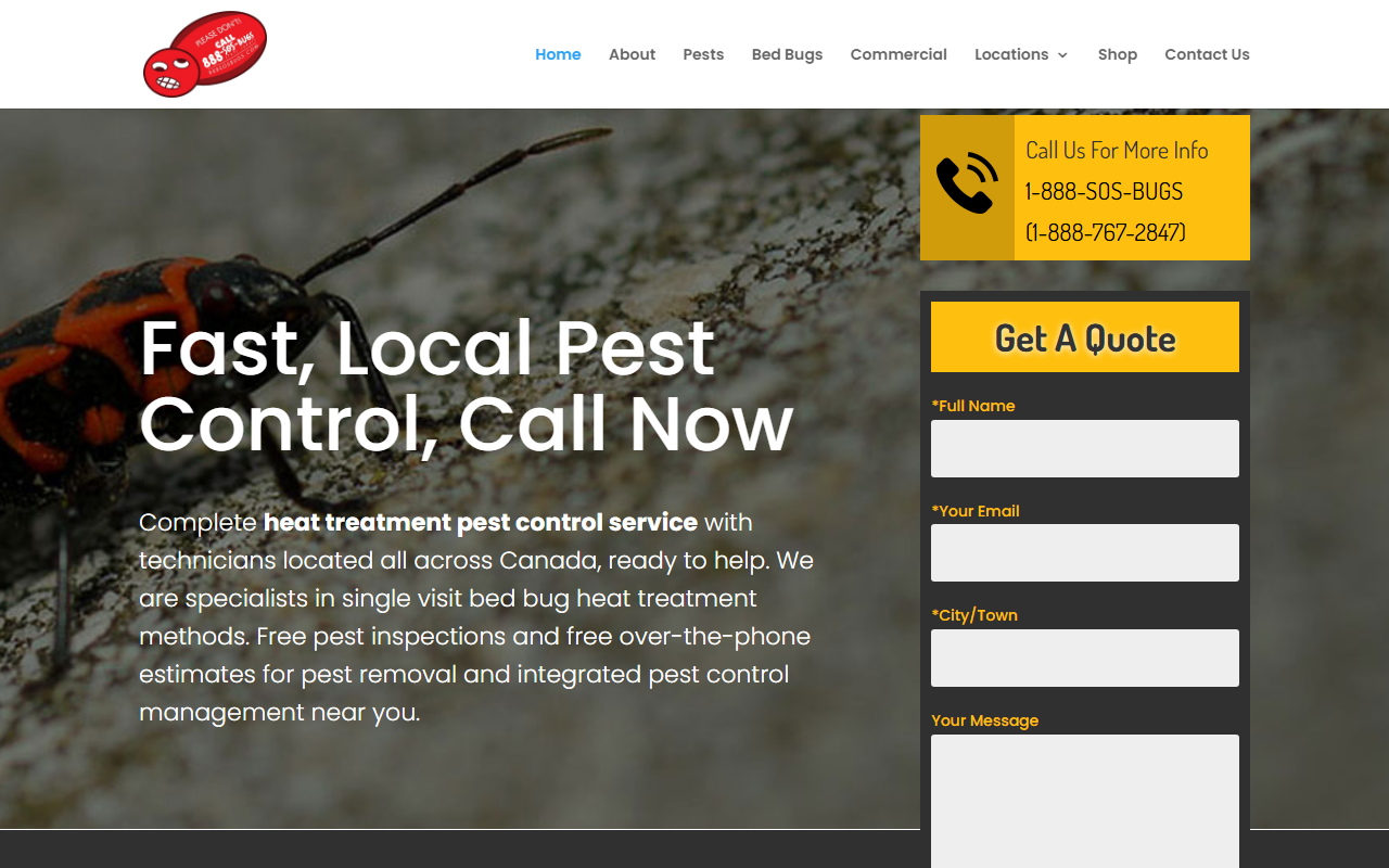 1888sosbugs.com screenshot