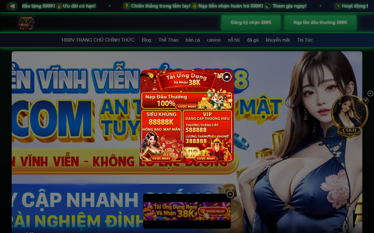 1888vhomebet.com screenshot