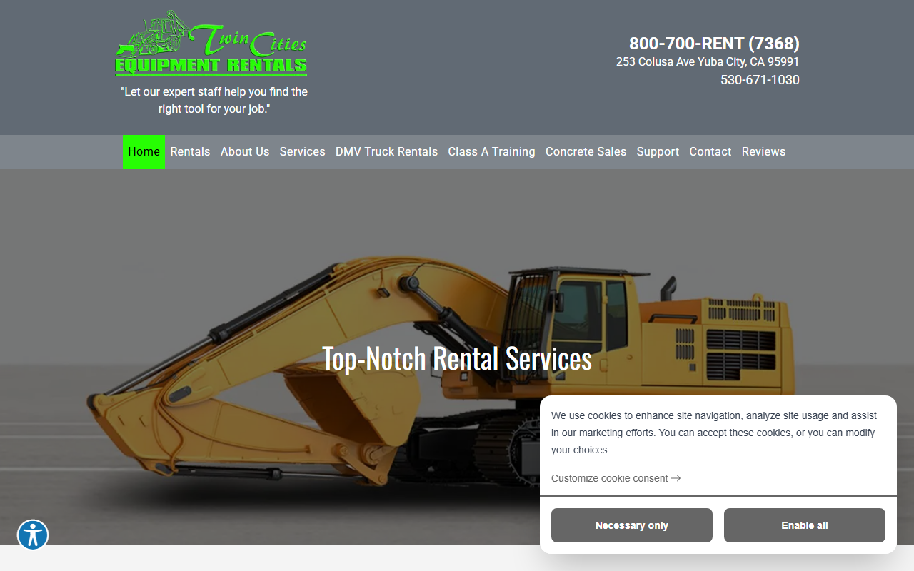 800-700-rent.com screenshot