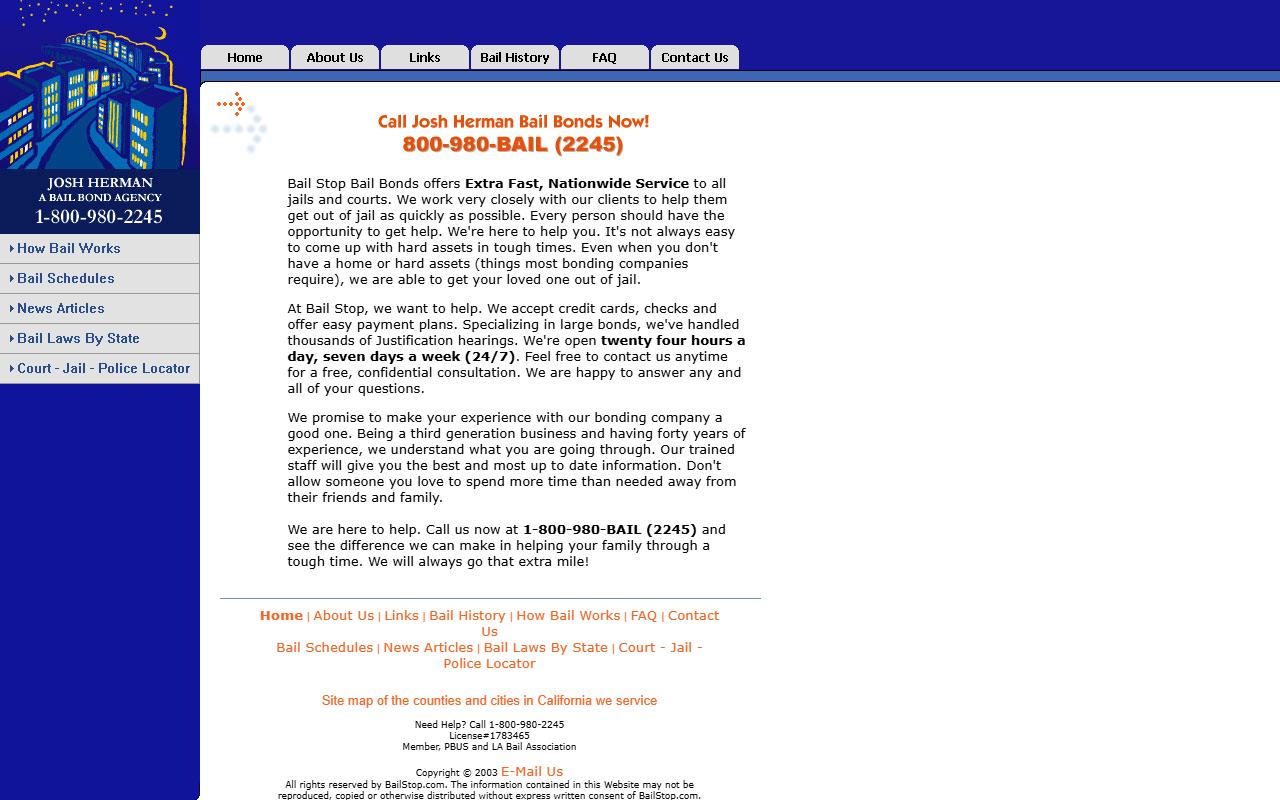 800-980-bail.com screenshot