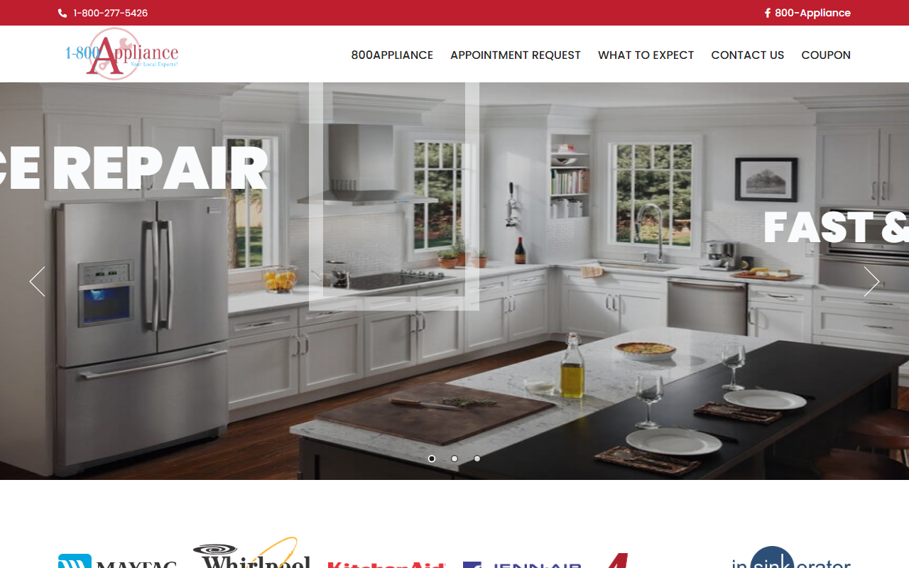 800-appliance.com screenshot