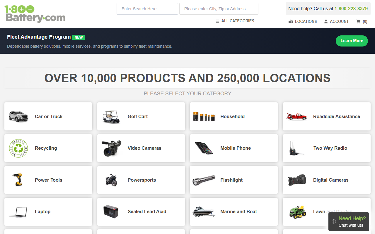 800-battery.com screenshot