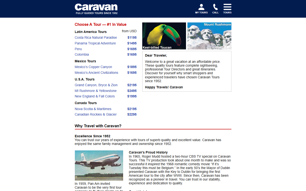 800-caravan.com screenshot