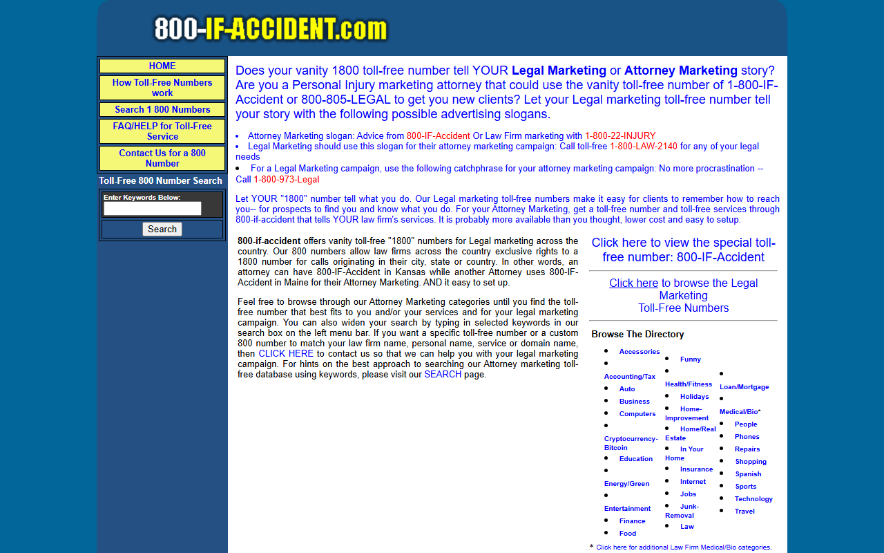 800-if-accident.com screenshot