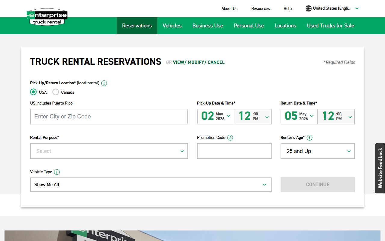 800-rentatruck.com screenshot