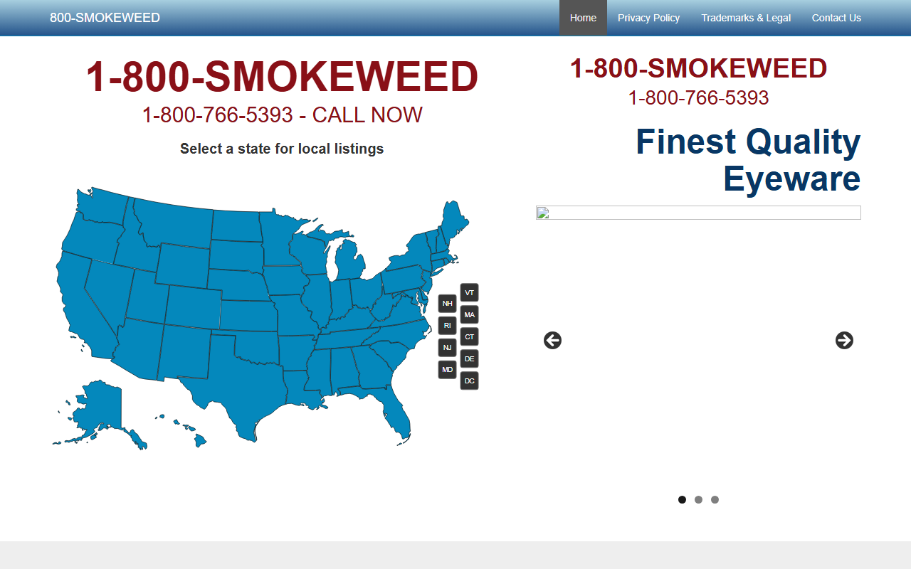800-smokeweed.com screenshot