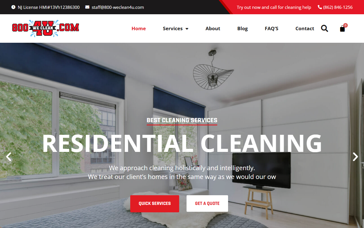 800-weclean4u.com screenshot