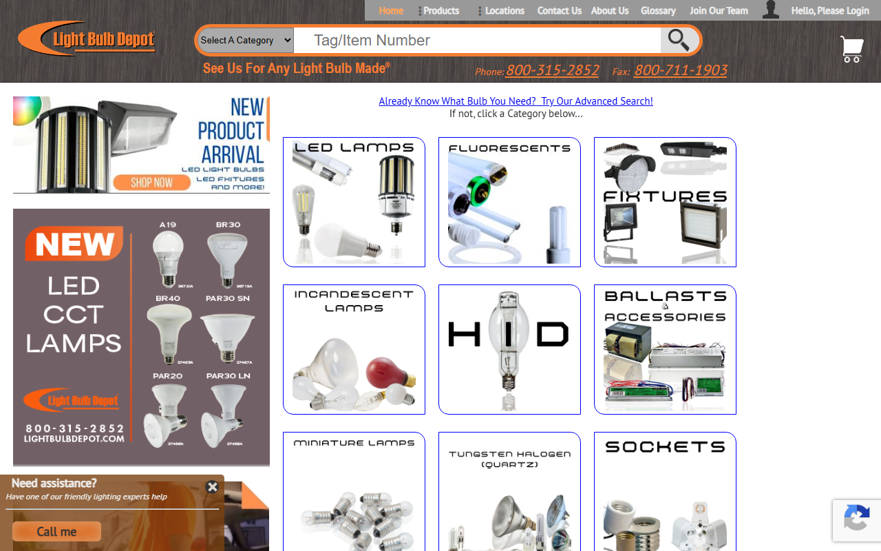 800315bulb.com screenshot