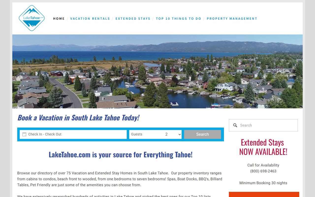 8004cabins.com screenshot