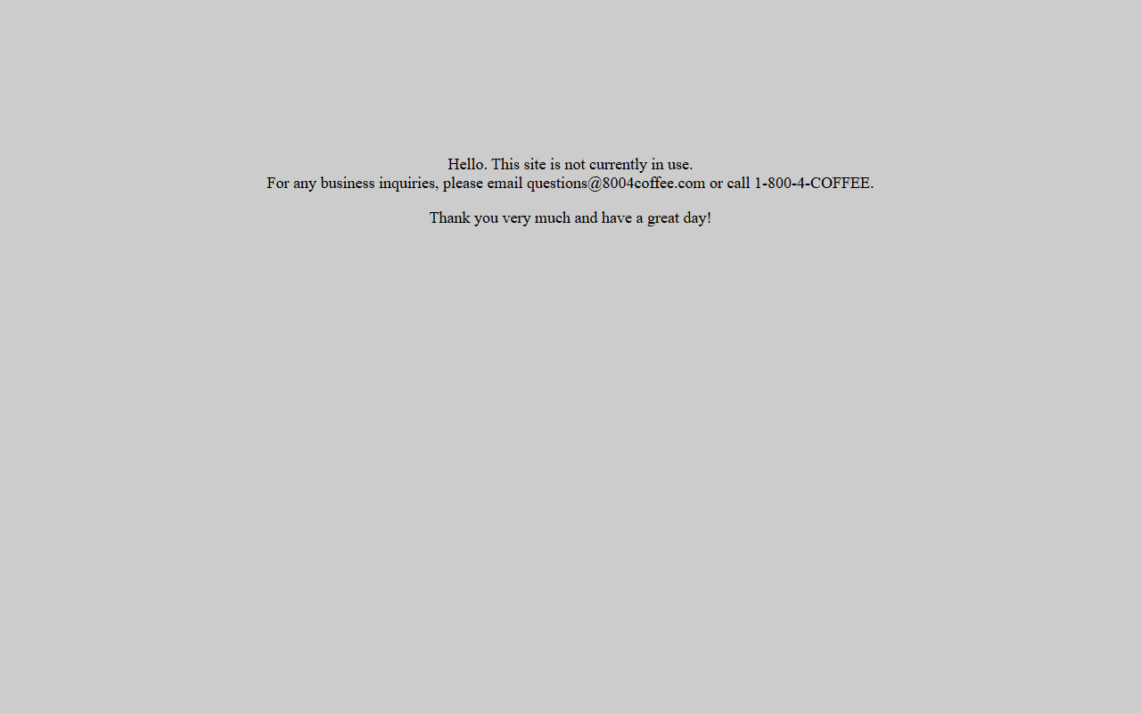 8004coffee.com screenshot