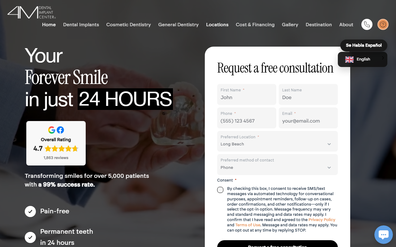 8004mdental.com screenshot