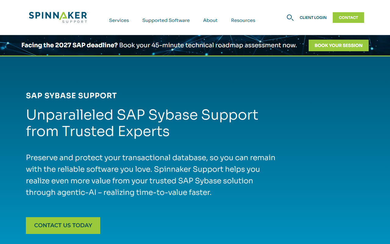 8008sybase.com screenshot