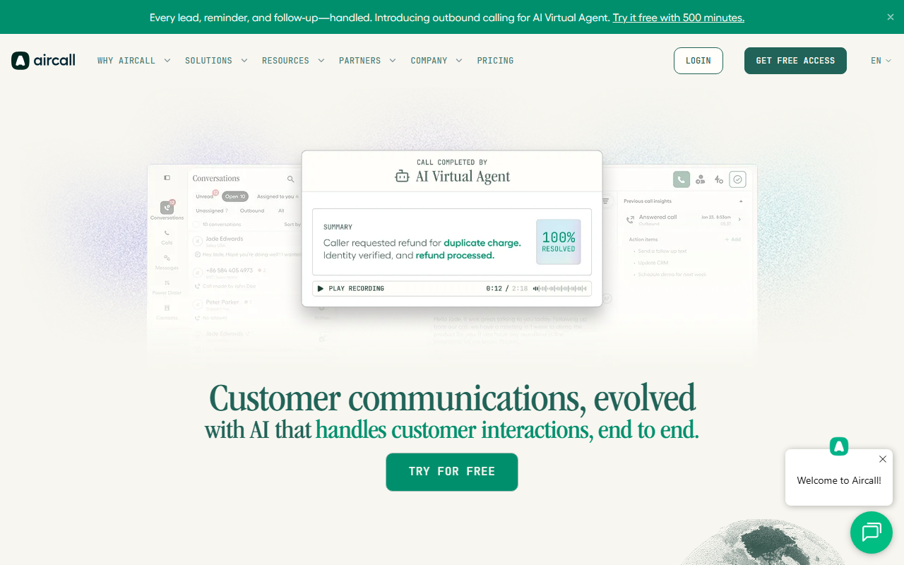 800aircall.com screenshot