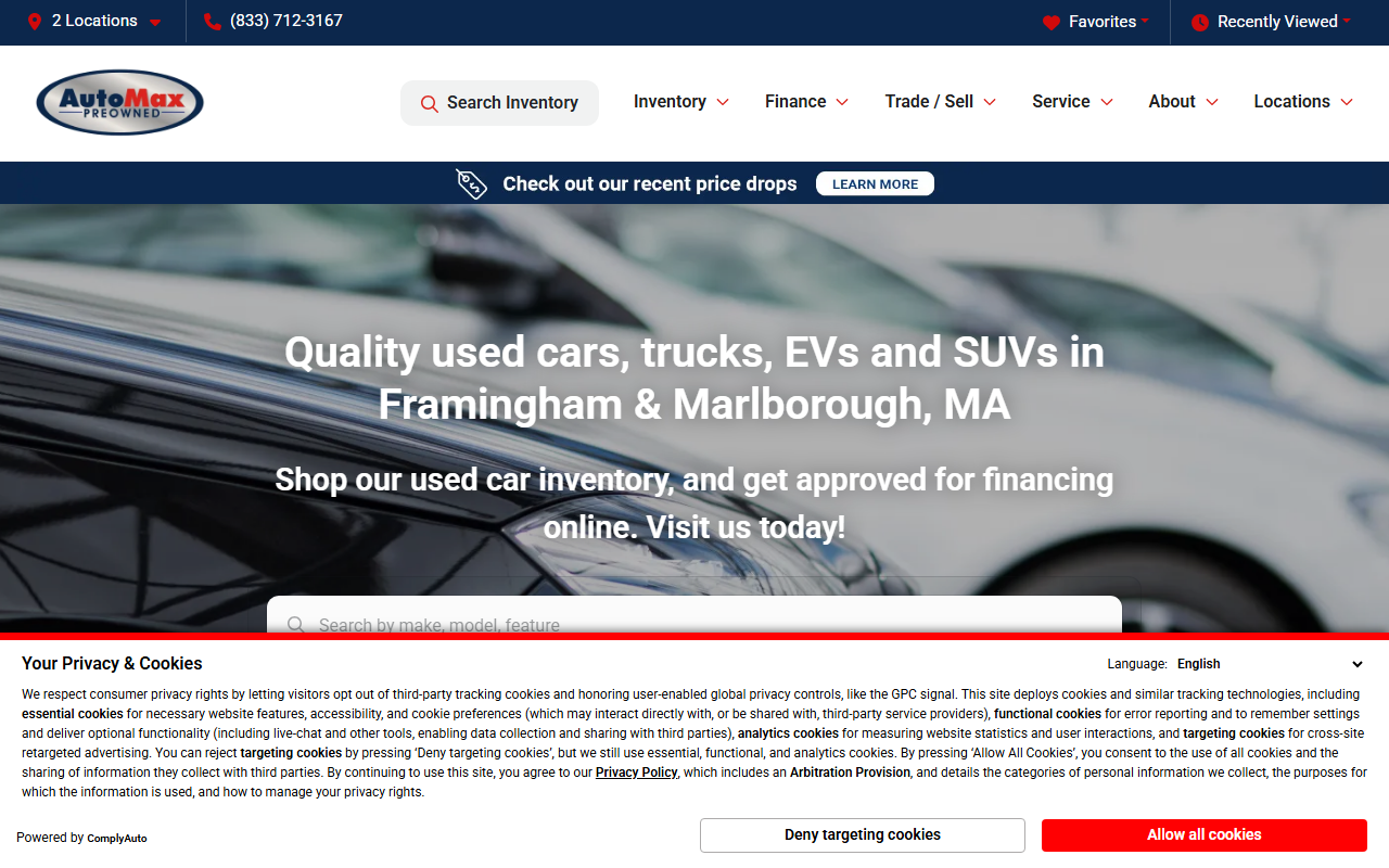 800automax.com screenshot