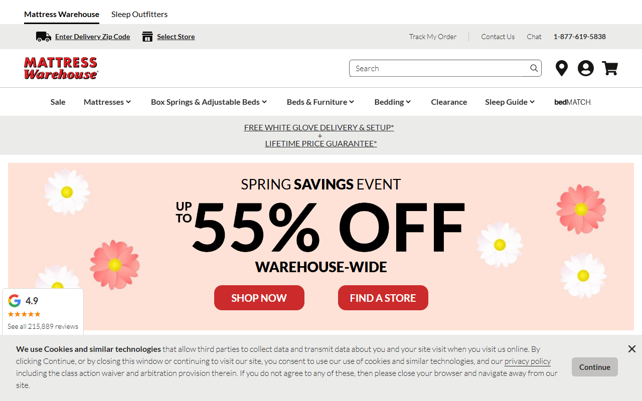 800bedsale.com screenshot