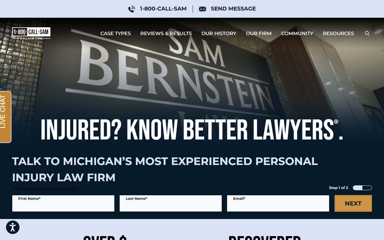 800callsam.com screenshot