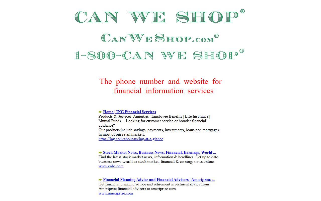 800canweshop.com screenshot